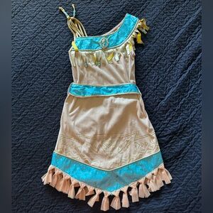 Disney Pocahontas Dress with Blue and Gold Details